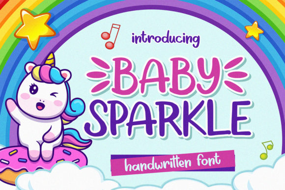 Baby Sparkle Display Font for Vibrant Editorial Design