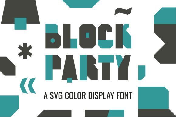 Block Party Typeface: Bold Robotic Display Fonts for Modern Branding