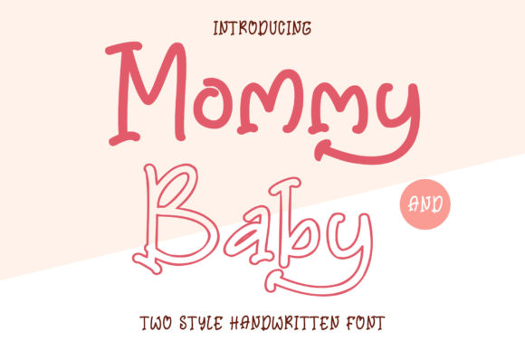 Mommy and Baby Font for Creative Branding and Display Designs