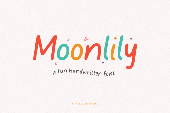Moonlily Font: A Playful Display Typeface for Kids-Focused Campaigns