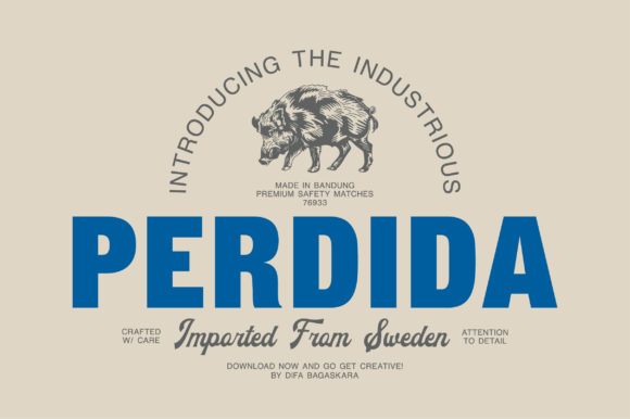 Perdida Font: A Bold Display Typeface for Craft Creations