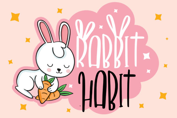 Rabbit Habit: A Whimsical Display Font for Creative Projects