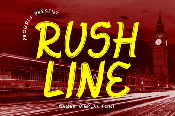 Rushline Display Font for Eye-Catching Campaign Visuals