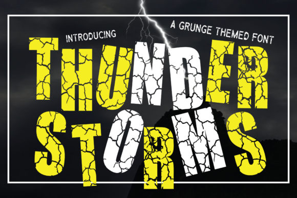 Thunderstorms Display Font for Bold Handmade Branding