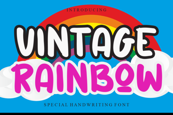 Vintage Rainbow Font for Playful Web Design and Branding