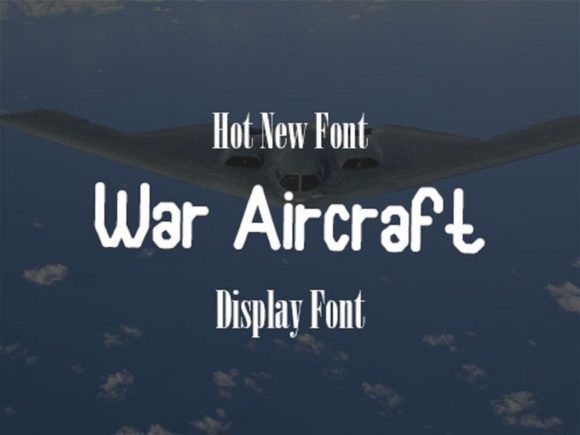 War Aircraft Font for Bold Display Typography